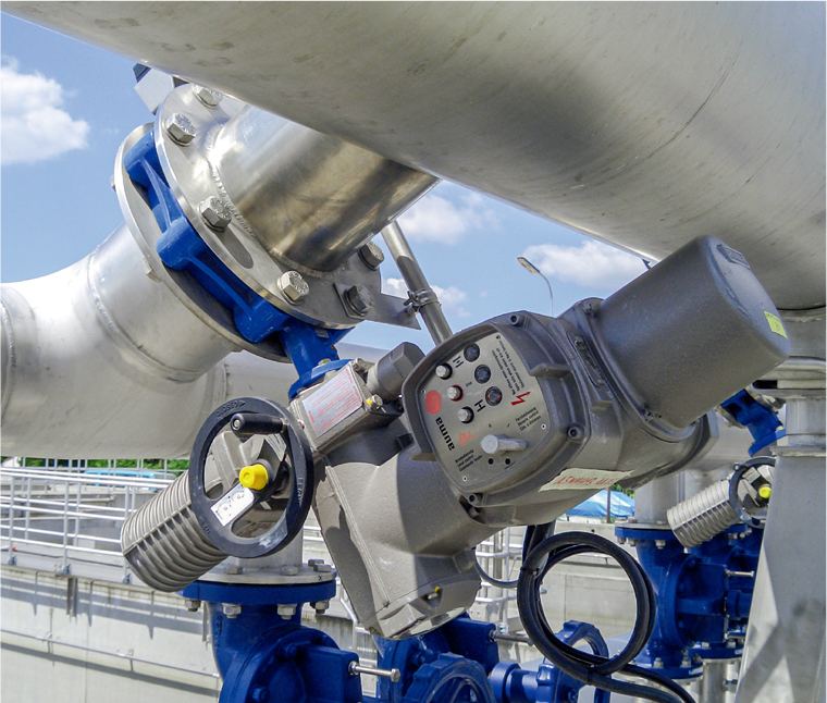 EBRO 蝶閥電動執行器現場安裝